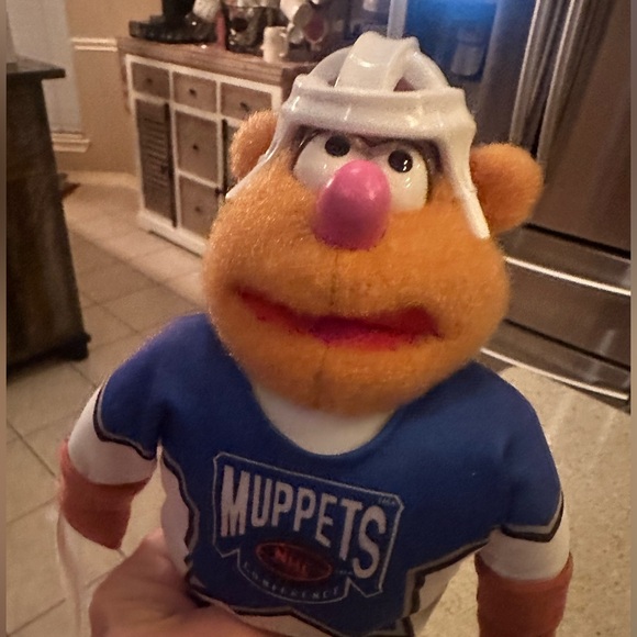 Vintage 1995 McDonald's Muppets NHL Fozzie Bear Plush Figure with Original Tag - Picture 3 of 16